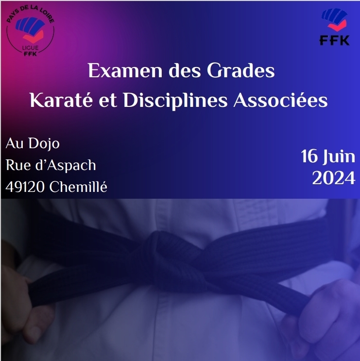 Examen des Grades ceintures noires de Karaté et Disciplines Associées
